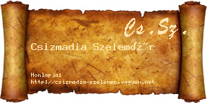 Csizmadia Szelemér névjegykártya